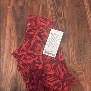 Lululemon Athletica Red Patterned Leggings